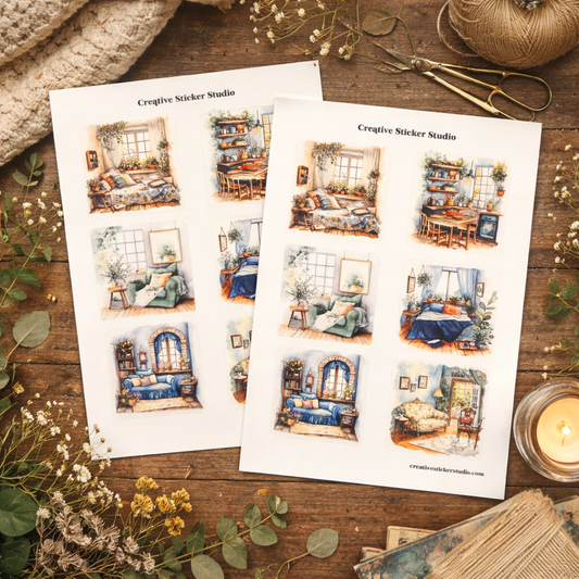 Sticker Sheet Set of 2 - Lazy Day Rooms