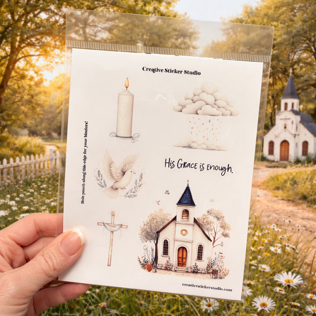 Sticker Sheet Set of 2 - Church His Grace