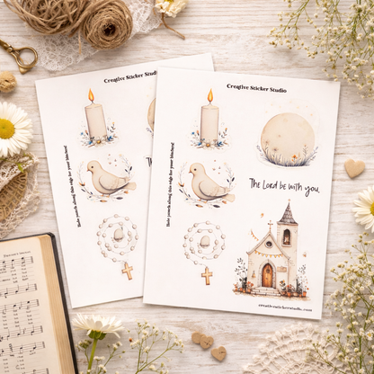 Sticker Sheet Set of 2 - Church The Lord