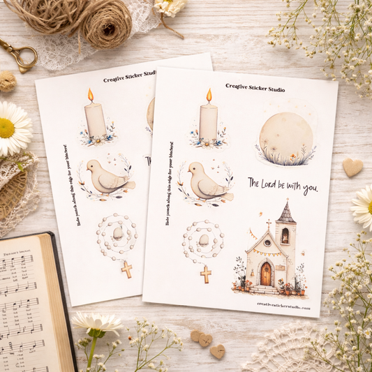 Sticker Sheet Set of 2 - Church The Lord