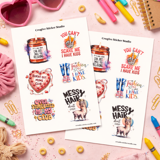 Sticker Sheet Set of 2 - Sassy Sarcastic Mom