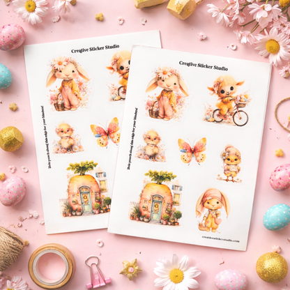 Sticker Sheet Set of 2 - Boho Easter Butterfly