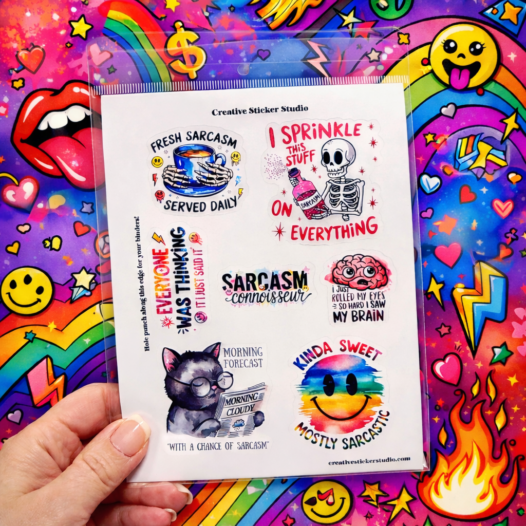 Sticker Sheet Set of 2 - Sassy Sarcastic