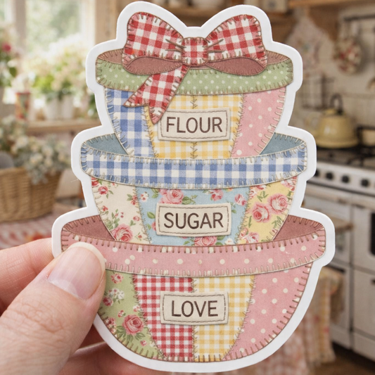 XLARGE Sticker - Patchwork Mixing Bowls