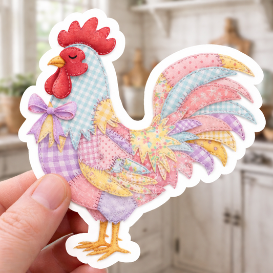 XLARGE Sticker - Patchwork Rooster