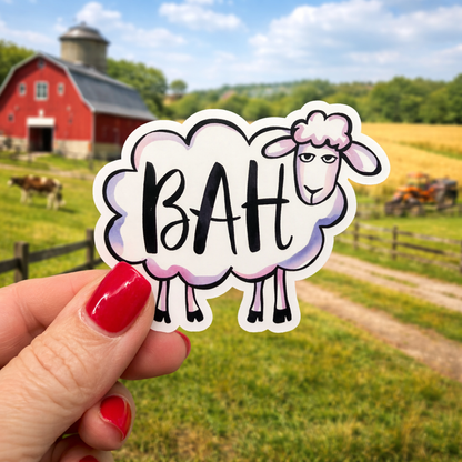 XLARGE Sticker - BAH Sheep