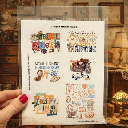 Sticker Sheet Set of 2 - Thrift Queen