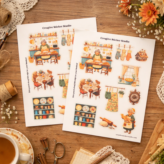 Sticker Sheet Set of 2 - Grandmacore Baking
