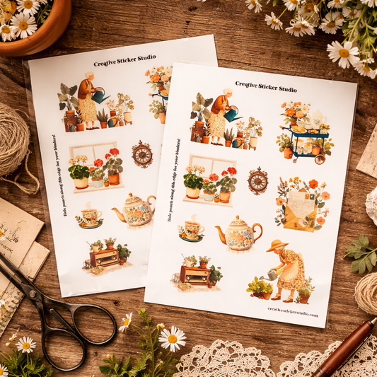 Sticker Sheet Set of 2 - Grandmacore Gardening
