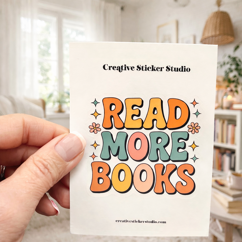 XLARGE Sticker - Read More Books