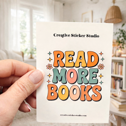 XLARGE Sticker - Read More Books
