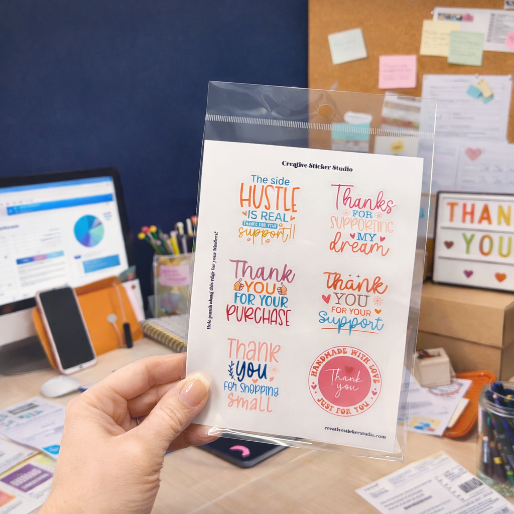 Sticker Sheet Set of 2 - Thank you Hustle