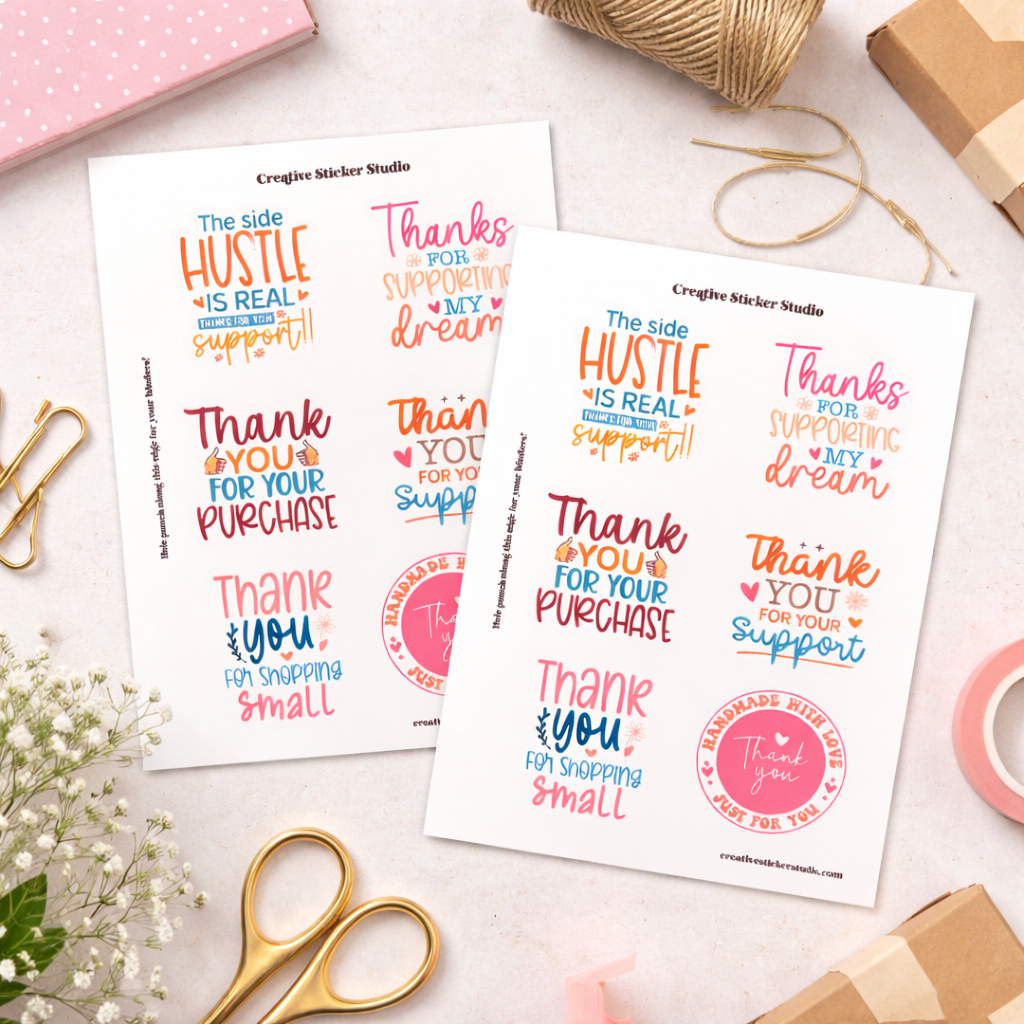 Sticker Sheet Set of 2 - Thank you Hustle