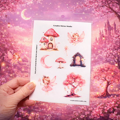 Sticker Sheet Set of 2 - Pink Fairies