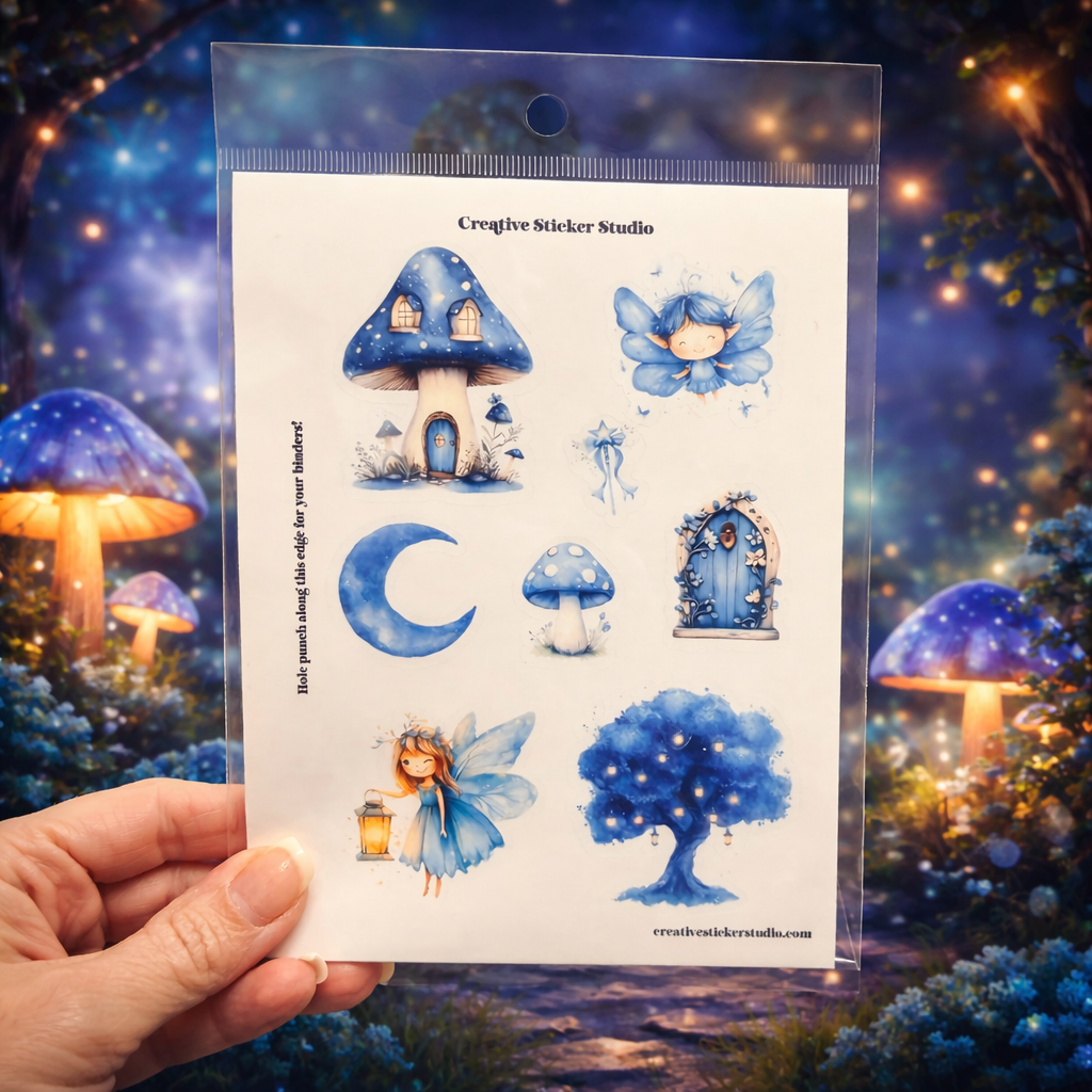 Sticker Sheet Set of 2 - Blue Fairies