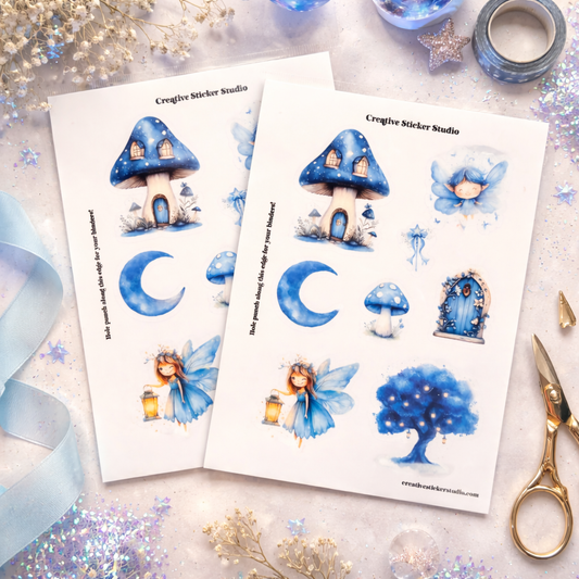 Sticker Sheet Set of 2 - Blue Fairies