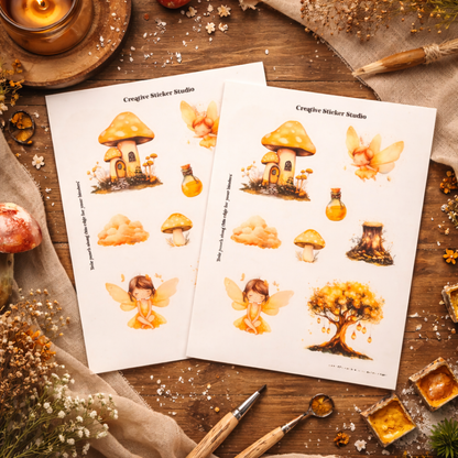 Sticker Sheet Set of 2 - Yellow Fairies
