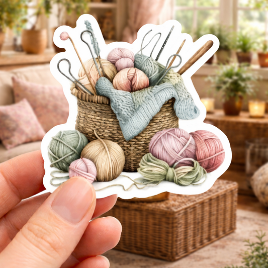 XLARGE Sticker - Grannies Yarn Basket