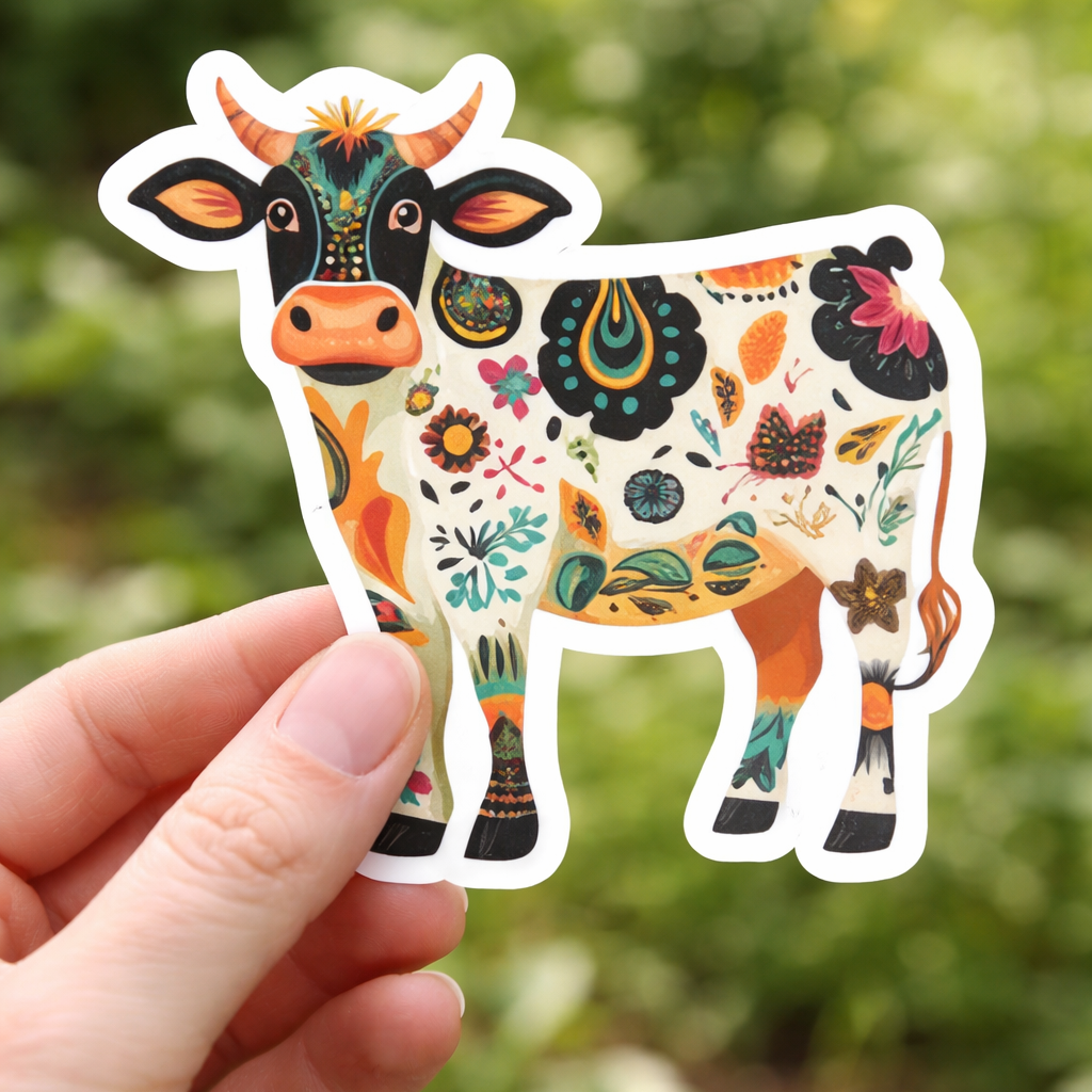XLARGE Sticker - Boho Cow
