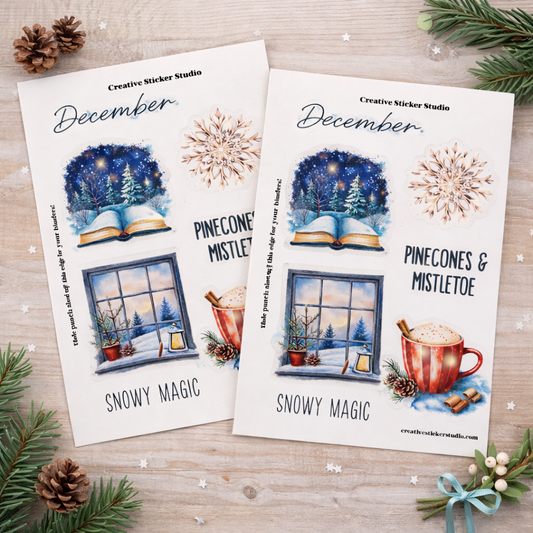 Sticker Sheet Set of 2 - Planner Months December