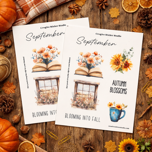 Sticker Sheet Set of 2 - Planner Months September