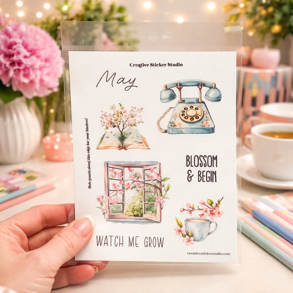 Sticker Sheet Set of 2 - Planner Months May