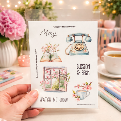 Sticker Sheet Set of 2 - Planner Months May