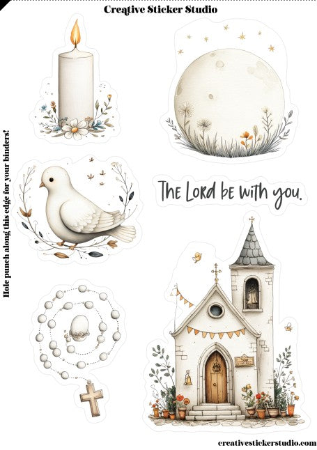 Sticker Sheet Set of 2 - Church The Lord
