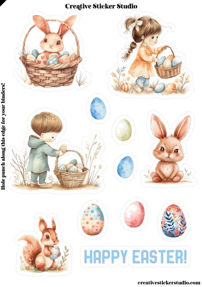 Sticker Sheet Set of 2 - Easter Hunt