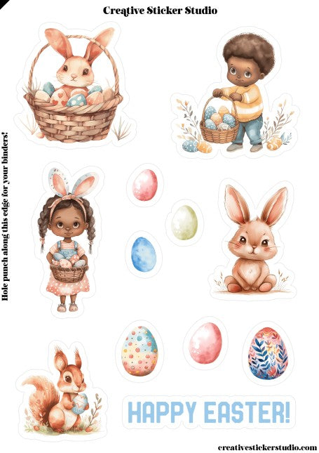 Sticker Sheet Set of 2 - Easter Hunt