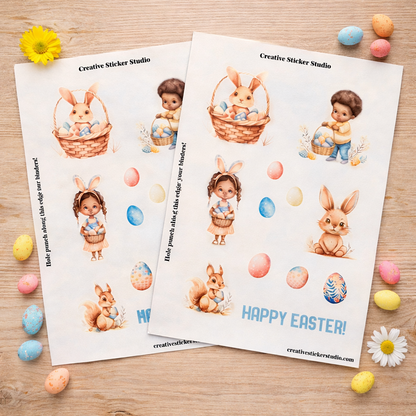 Sticker Sheet Set of 2 - Easter Hunt