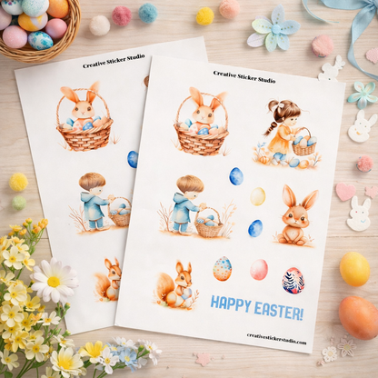 Sticker Sheet Set of 2 - Easter Hunt