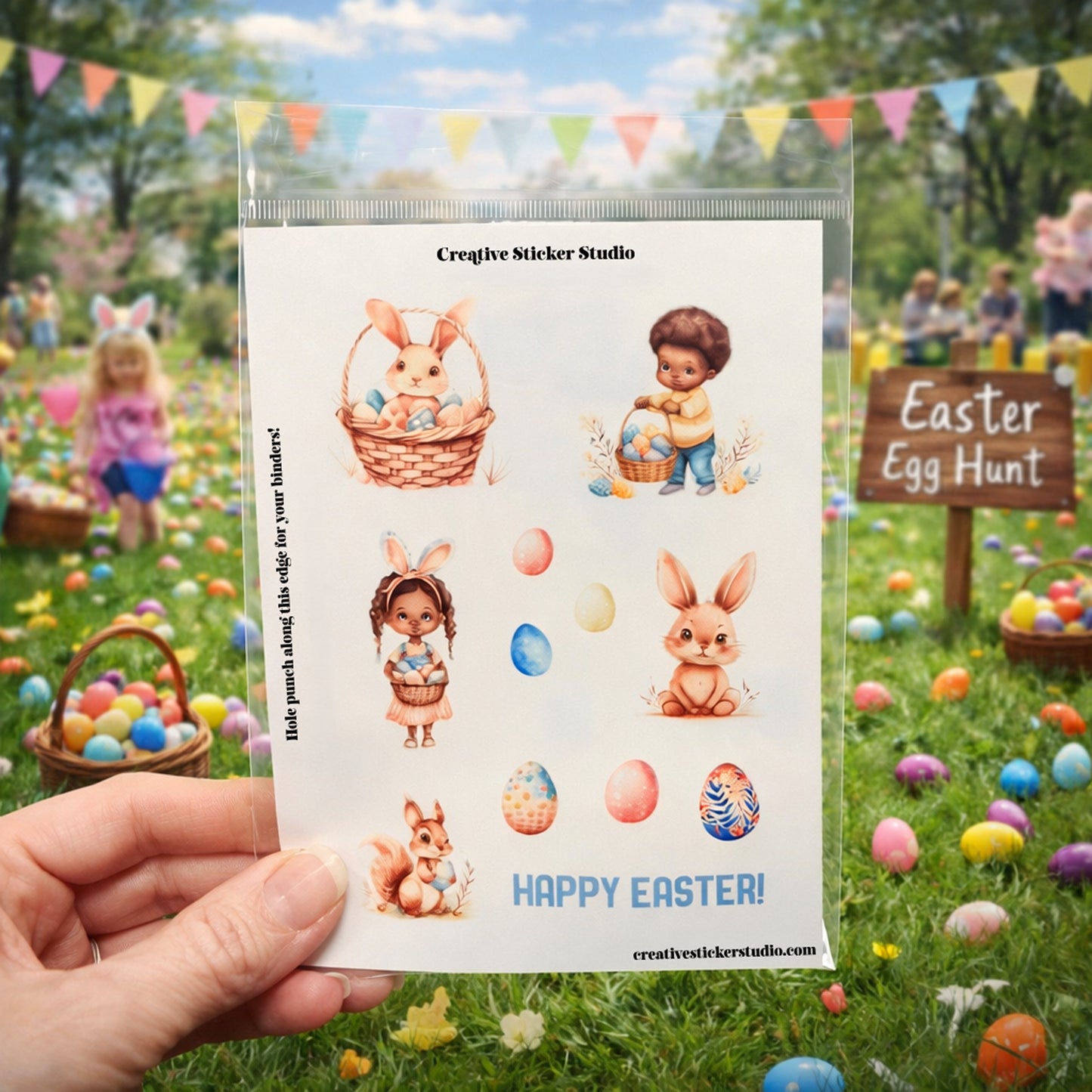 Sticker Sheet Set of 2 - Easter Hunt