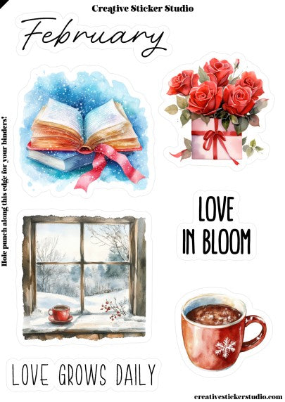 Sticker Sheet Set of 2 - Planner Months February