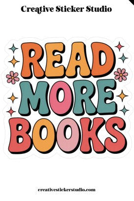 XLARGE Sticker - Read More Books
