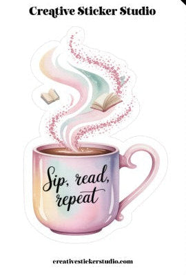 XLARGE Sticker - Sip, Read, Repeat