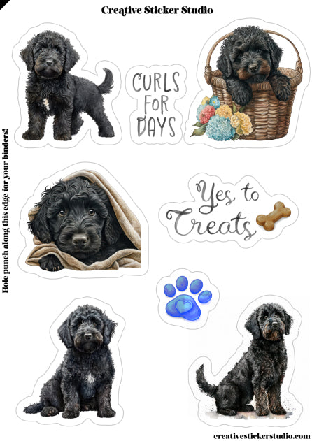 Sticker Sheet Set of 2 - Black Doodle