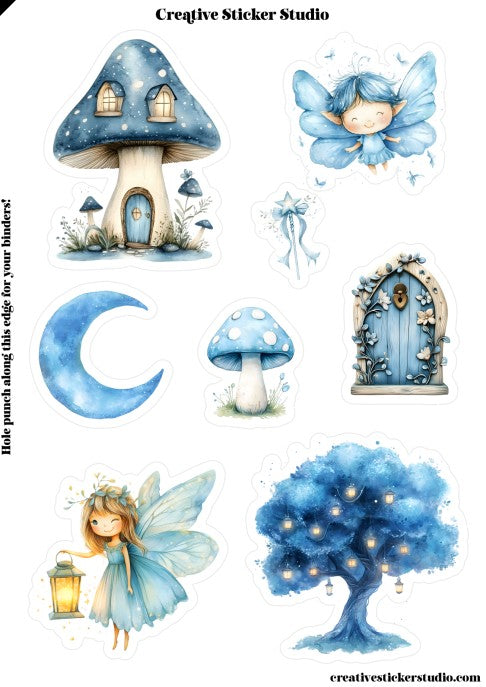 Sticker Sheet Set of 2 - Blue Fairies
