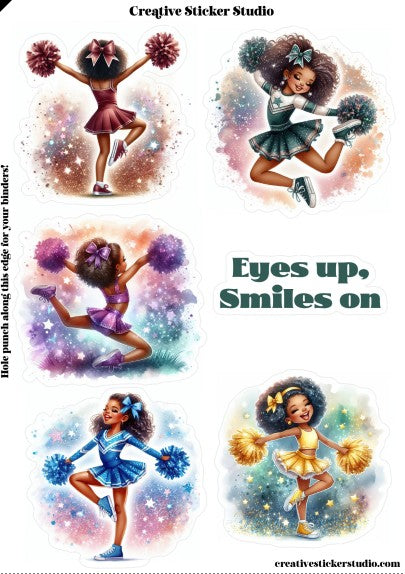 Sticker Sheet Set of 2 - Cheerleader Smiles