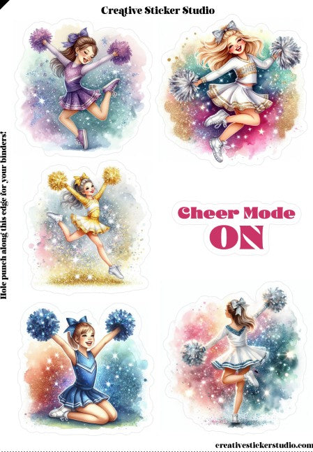 Sticker Sheet Set of 2 - Cheerleading Mode