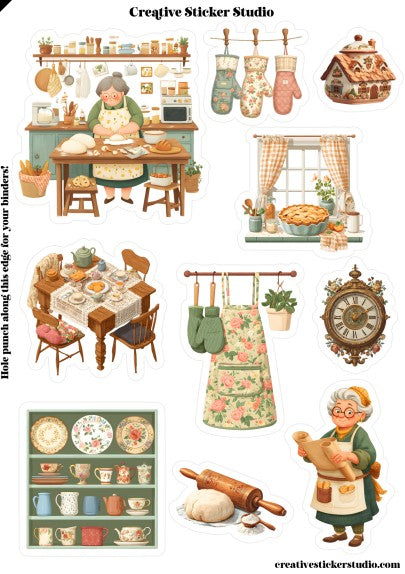 Sticker Sheet Set of 2 - Grandmacore Baking