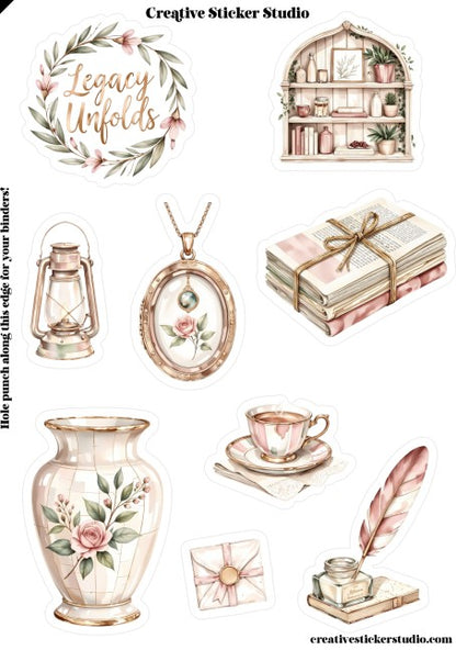 Sticker Sheet Set of 2 - Grandma's Attic Legacy