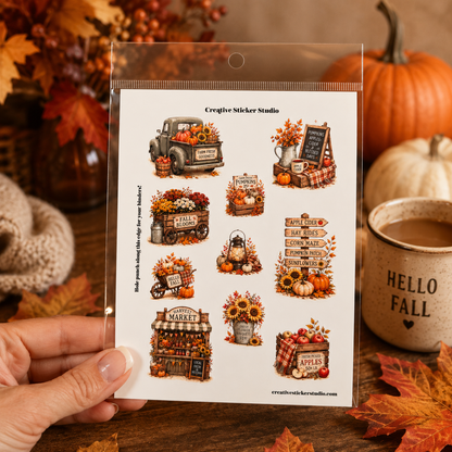 Sticker Sheet Set of 2 - Harvest Market Goodness
