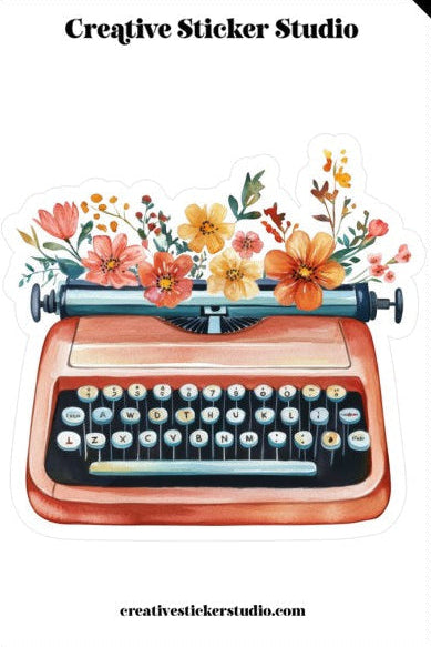 XLARGE Sticker - Boho Typewriter Pink