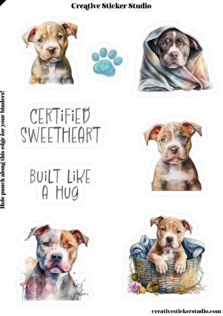 Sticker Sheet Set of 2 - Pittbull