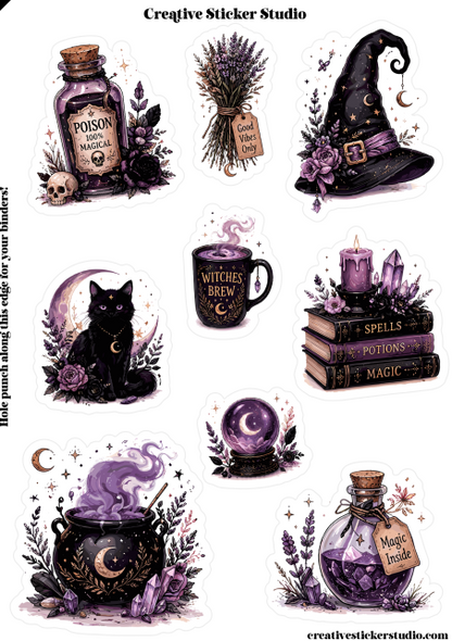 Sticker Sheet Set of 2 - Practical Magic Witches Brew