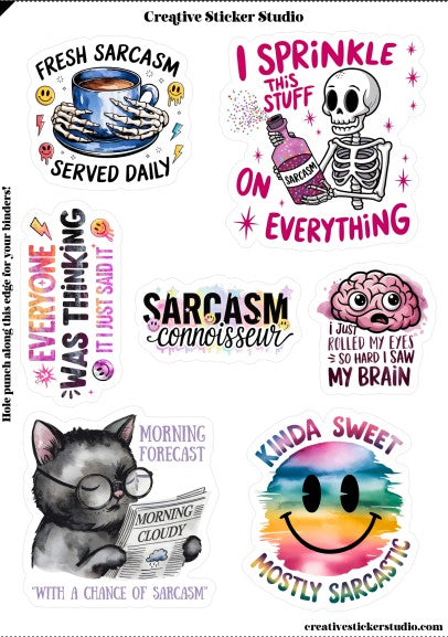 Sticker Sheet Set of 2 - Sassy Sarcastic